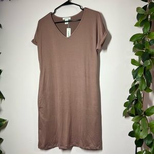 Mauve maxi dress w/ pockets